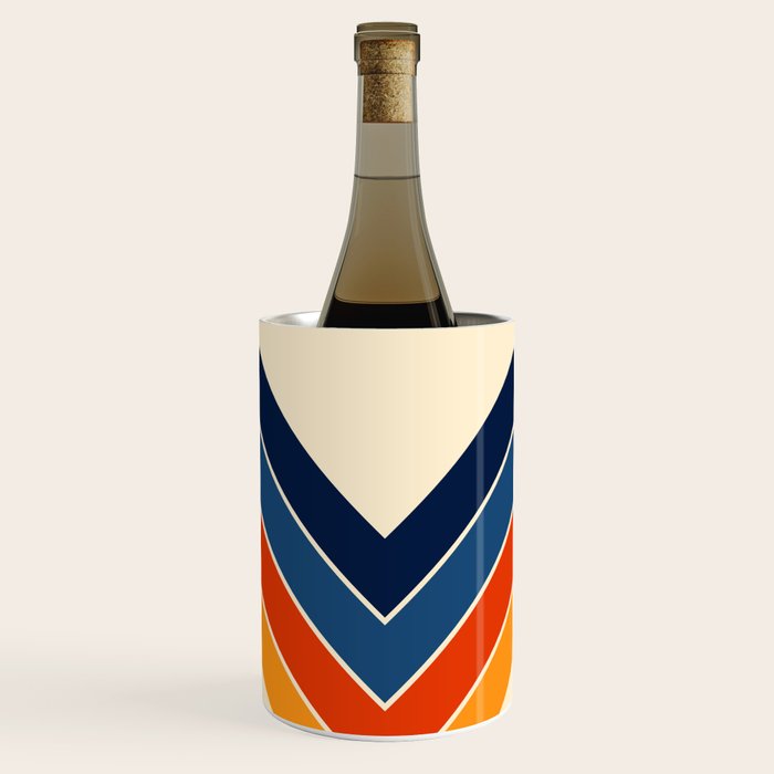 Colorful V Shape Retro Stripes Chilseongsin Wine Chiller Gallery Image 1