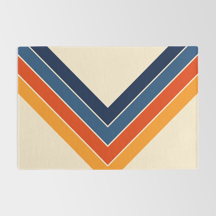 Colorful V Shape Retro Stripes Chilseongsin Rug Gallery Image 2