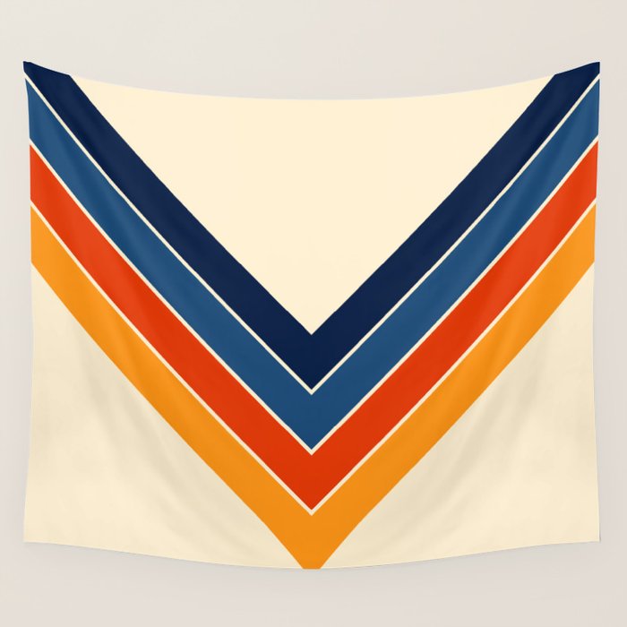 Colorful V Shape Retro Stripes Chilseongsin Wall Tapestry Gallery Image 4