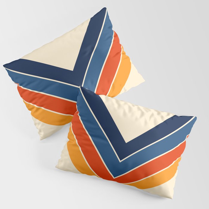 Colorful V Shape Retro Stripes Chilseongsin Pillow Sham Gallery Image 3