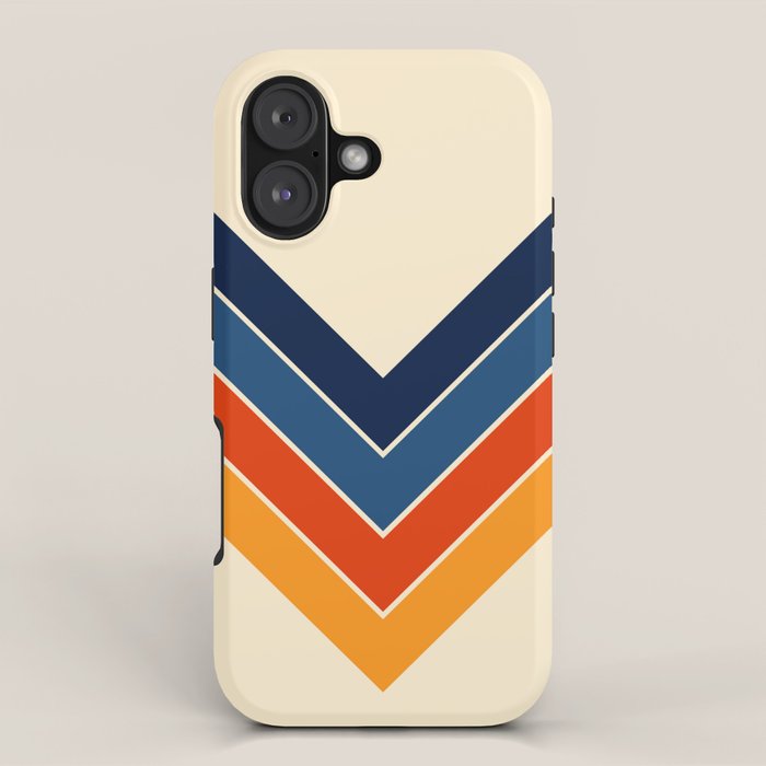 Colorful V Shape Retro Stripes Chilseongsin iPhone Case Gallery Image 1