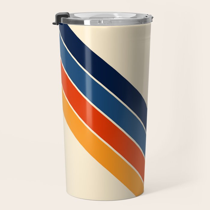 Colorful V Shape Retro Stripes Chilseongsin Travel Mug Gallery Image 3