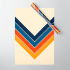 Colorful V Shape Retro Stripes Chilseongsin Wrapping Paper Gallery Image 1