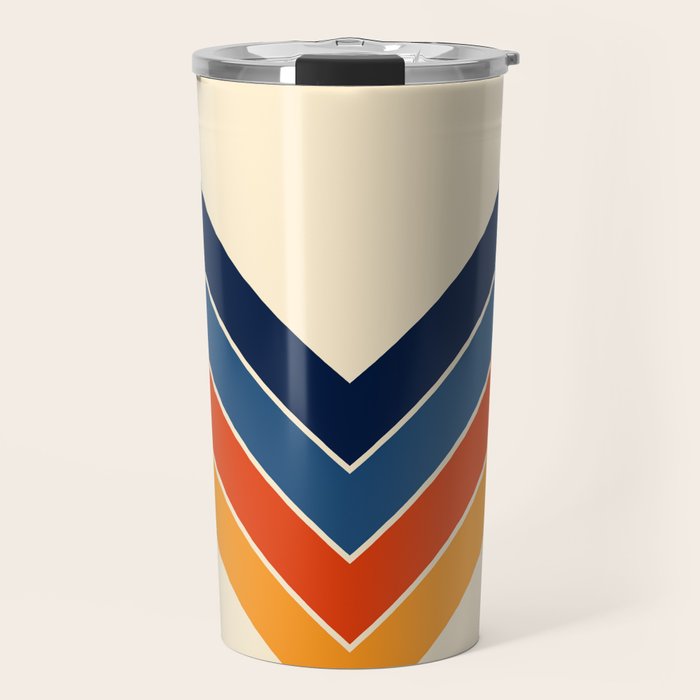 Colorful V Shape Retro Stripes Chilseongsin Travel Mug Gallery Image 1