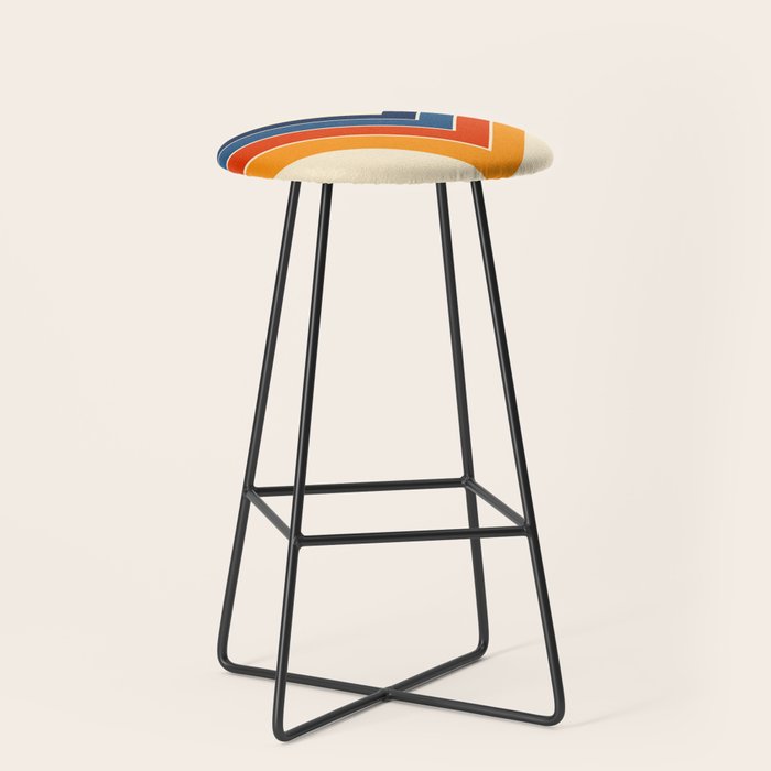 Colorful V Shape Retro Stripes Chilseongsin Stool Gallery Image 1