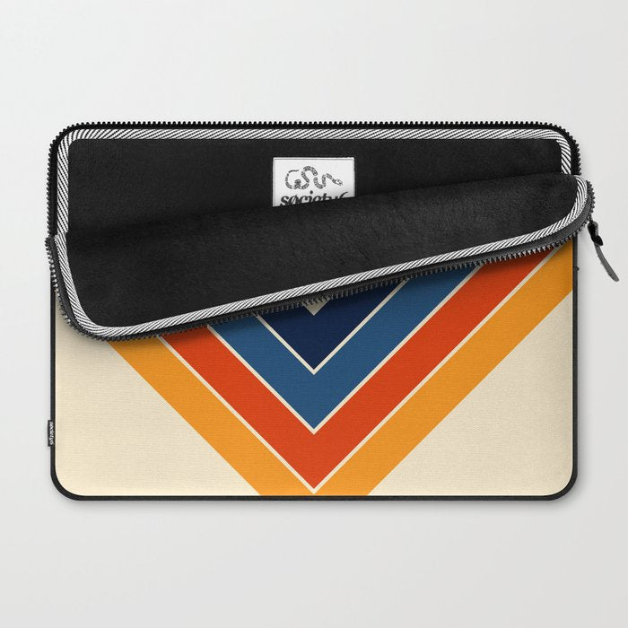 Colorful V Shape Retro Stripes Chilseongsin Laptop Sleeve Gallery Image 2