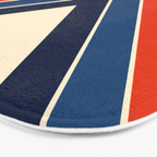 Colorful V Shape Retro Stripes Chilseongsin Bath Mat Gallery Image 3
