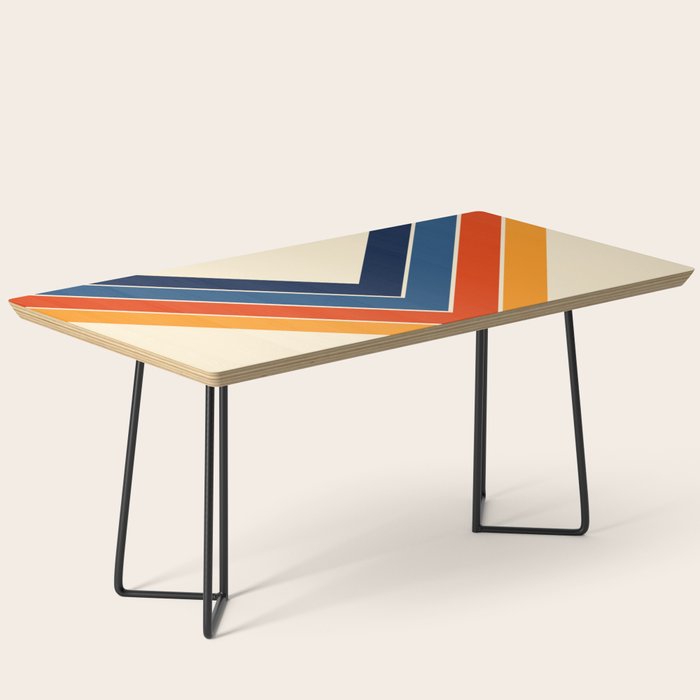 Colorful V Shape Retro Stripes Chilseongsin Coffee Table Gallery Image 1