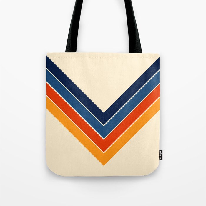 Colorful V Shape Retro Stripes Chilseongsin Tote Bag Gallery Image 1