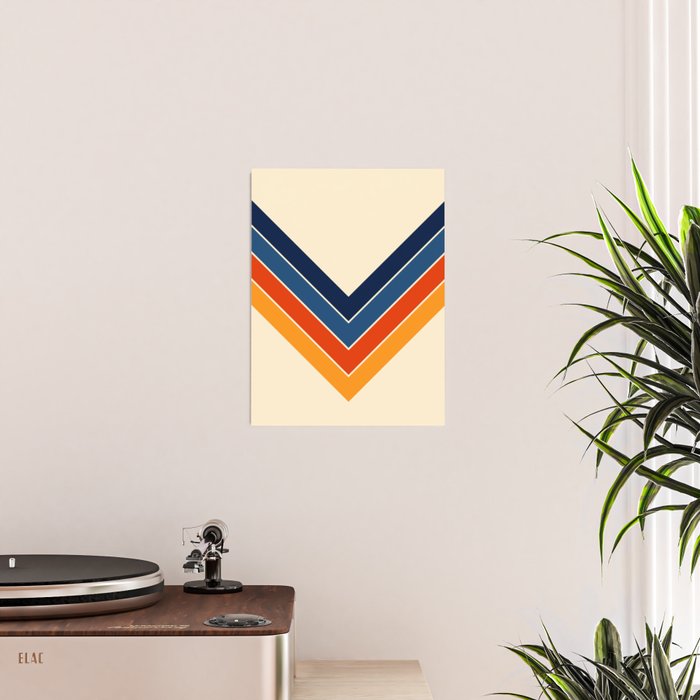 Colorful V Shape Retro Stripes Chilseongsin Poster Gallery Image 2