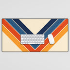 Colorful V Shape Retro Stripes Chilseongsin Desk Mat Gallery Image 1