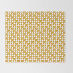 Festive Mustard Yellow, Triangles  Throw Blanket Gallery Image 2