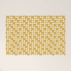 Festive Mustard Yellow, Triangles  Welcome Mat Gallery Image 1