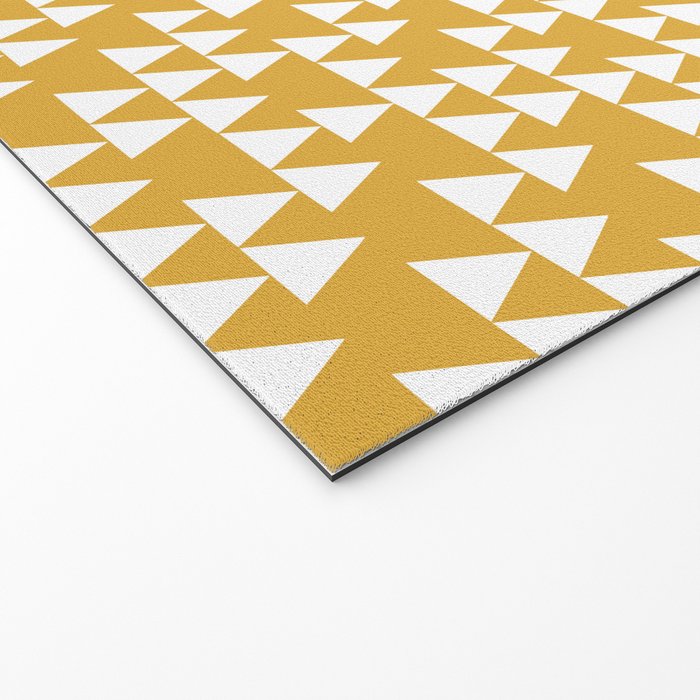 Festive Mustard Yellow, Triangles  Welcome Mat Gallery Image 2