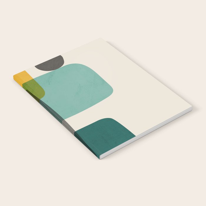 Teal Mustard Gray Art Notebook Gallery Image 1
