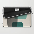 Teal Mustard Gray Art Laptop Sleeve Gallery Image 2