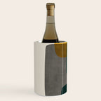 Teal Mustard Gray Art Wine Chiller Gallery Image 2