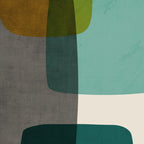 Teal Mustard Gray Art Coffee Mug Gallery Image 2