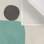 Teal Mustard Gray Art Wall Tapestry Gallery Image 3