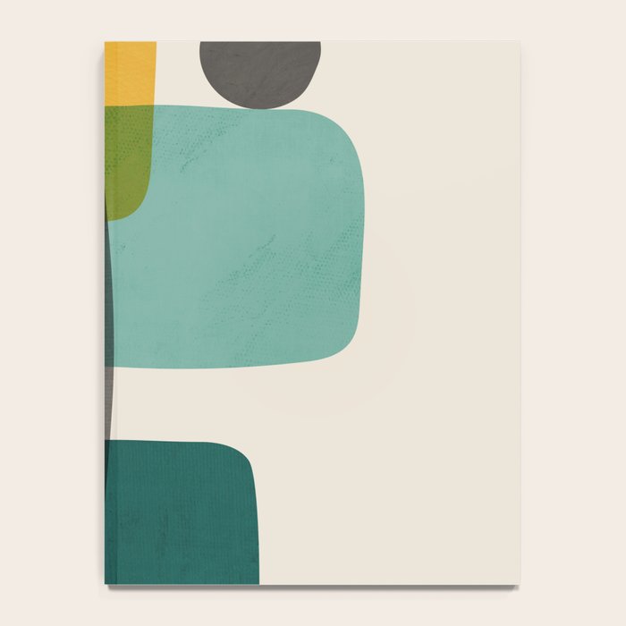 Teal Mustard Gray Art Notebook Gallery Image 4