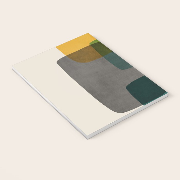 Teal Mustard Gray Art Notebook Gallery Image 3