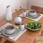 Teal Mustard Gray Art Placemat Gallery Image 2