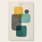 Teal Mustard Gray Art Cutting Board Gallery Image 1