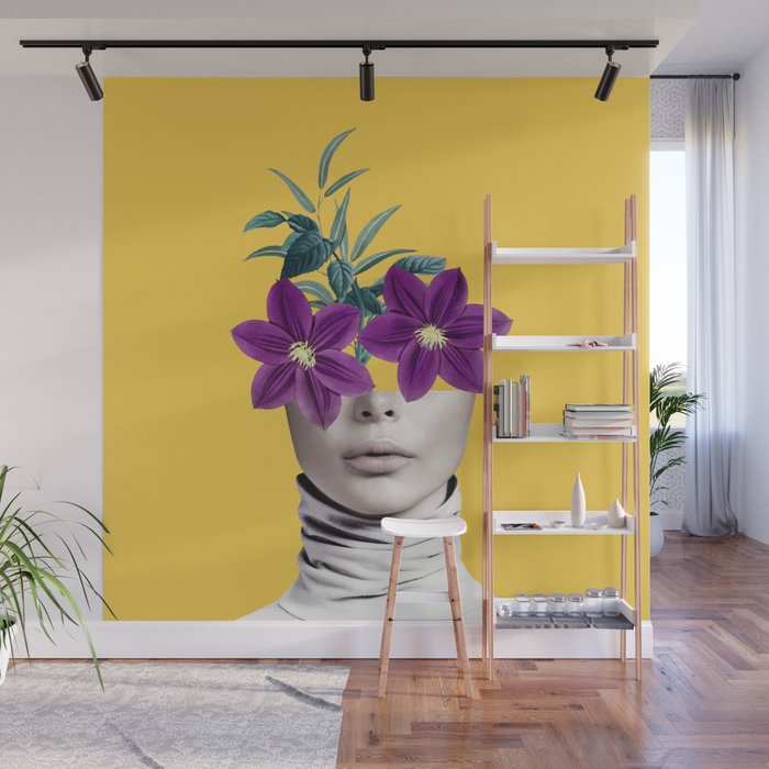 Floral Portrait 2 Wall Mural Gallery Image 1