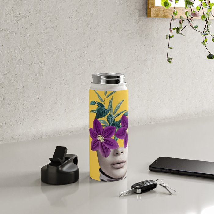 Floral Portrait 2 Water Bottle Gallery Image 4