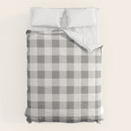 Gingham Large Gray White Comforter Gallery Image 6