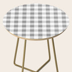 Gingham Large Gray White Side Table Gallery Image 2