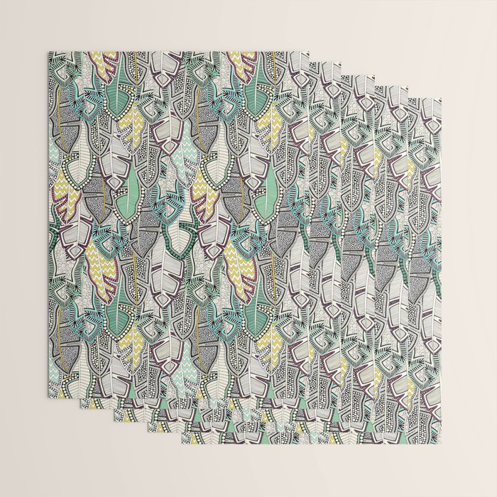 layered palm leaves Wrapping Paper Gallery Image 3