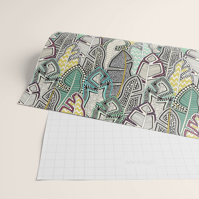 layered palm leaves Wrapping Paper Gallery Image 2