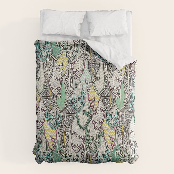 layered palm leaves Duvet Cover Gallery Image 6