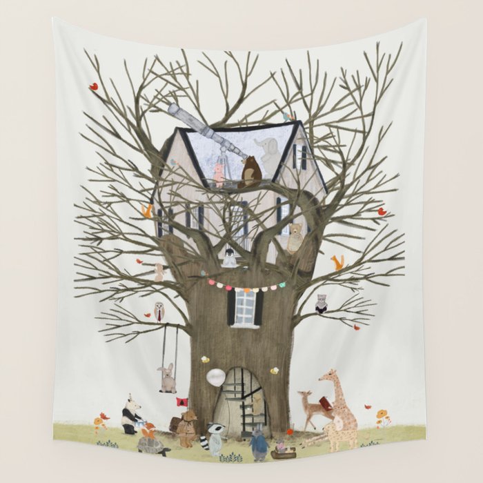 the astrology tree Wall Tapestry Gallery Image 4