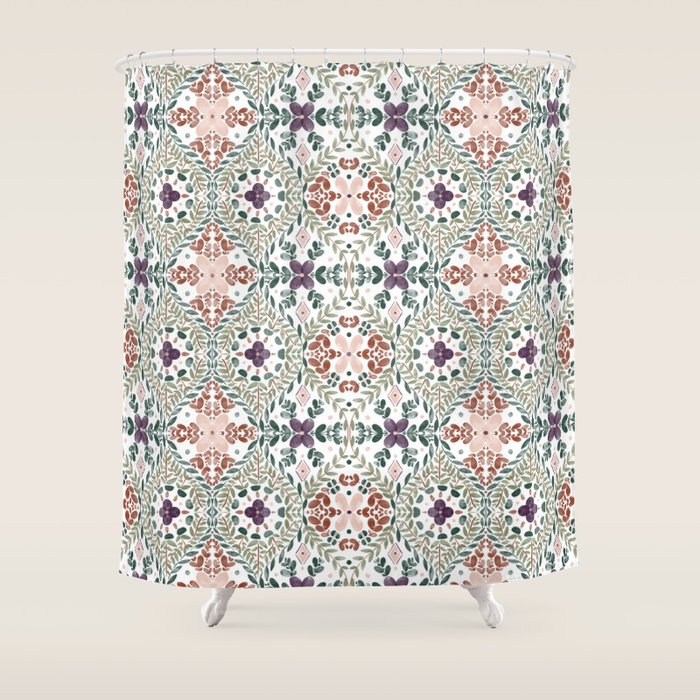 Rustic Intricate Garden Shower Curtain Gallery Image 1