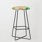Retro Daisy Tie Dye Pattern Stool Gallery Image 1