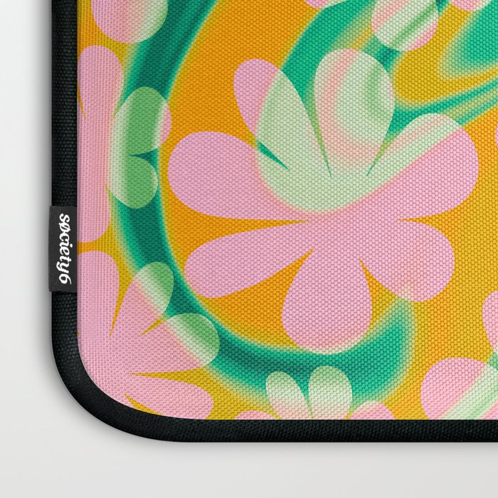 Retro Daisy Tie Dye Pattern Laptop Sleeve Gallery Image 3