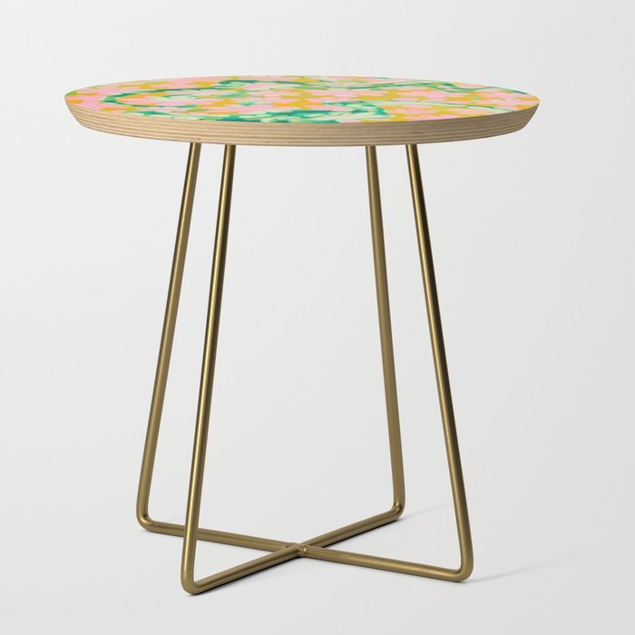Retro Daisy Tie Dye Pattern Side Table Gallery Image 1