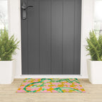 Retro Daisy Tie Dye Pattern Welcome Mat Gallery Image 3