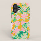 Retro Daisy Tie Dye Pattern iPhone Case Gallery Image 1