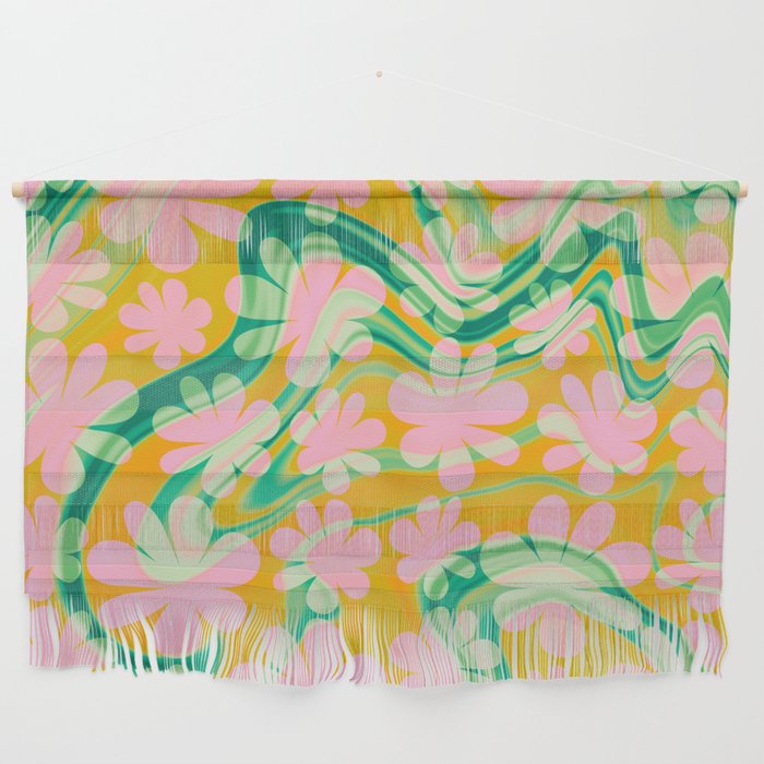 Retro Daisy Tie Dye Pattern Wall Hanging Gallery Image 1