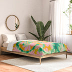 Retro Daisy Tie Dye Pattern Comforter Gallery Image 2