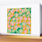Retro Daisy Tie Dye Pattern Wall Mural Gallery Image 2