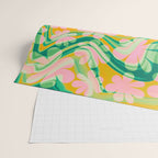 Retro Daisy Tie Dye Pattern Wrapping Paper Gallery Image 2