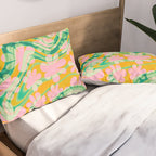 Retro Daisy Tie Dye Pattern Pillow Sham Gallery Image 2