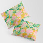 Retro Daisy Tie Dye Pattern Pillow Sham Gallery Image 3