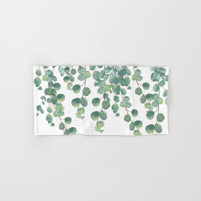 Decorative Eucalyptus Leaves Bath Towel Gallery Image 1