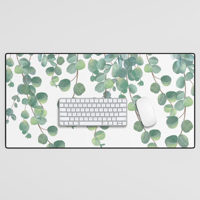 Decorative Eucalyptus Leaves Desk Mat Gallery Image 1