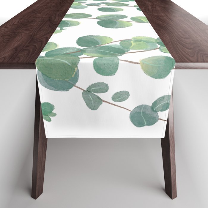 Decorative Eucalyptus Leaves Table Runner Gallery Image 1